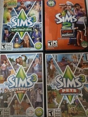 Sims Expansion Packs For Pc (4 Lot)